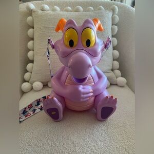 Disney Parks Figment Popcorn Bucket EPCOT 40th Anniversary Lanyard Strap